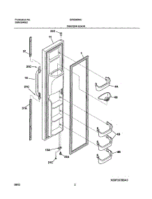 03 - Freezer Door parts for Gibson Refrigerator GRS26R4CW0 from AppliancePartsPros.com