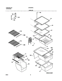 09 - Shelves parts for Gibson Refrigerator GRS26R4CW0 from AppliancePartsPros.com