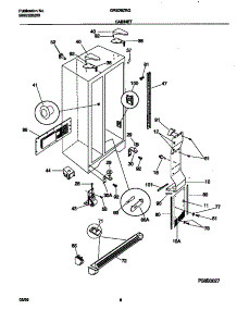 04 - Cabinet parts for Frigidaire Refrigerator GRS26ZRGW5 from AppliancePartsPros.com