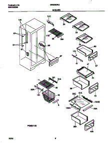 05 - Shelves parts for Frigidaire Refrigerator GRS26ZRGW5 from AppliancePartsPros.com