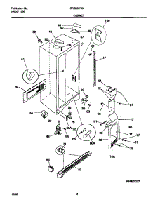 04 - Cabinet parts for Frigidaire Refrigerator GRS26ZRGW2 from AppliancePartsPros.com