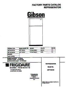 Cover parts for Gibson Refrigerator GRT16CNHW4 from AppliancePartsPros.com