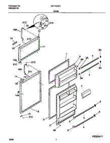 02 - Doors parts for Frigidaire Refrigerator GRT16CRHD2 from AppliancePartsPros.com