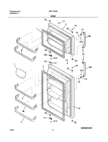 03 - Doors parts for Gibson Refrigerator GRT17G4BW1 from AppliancePartsPros.com