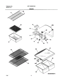 07 - Shelves parts for Gibson Refrigerator GRT18C6AW4 from AppliancePartsPros.com
