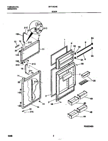 02 - Door parts for Frigidaire Refrigerator GRT18QNCW2 from AppliancePartsPros.com