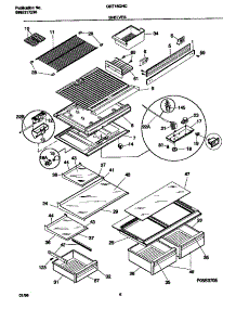 04 - Shelves parts for Frigidaire Refrigerator GRT18QNCD6 from AppliancePartsPros.com
