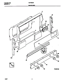 02 - Backguard parts for Frigidaire Range GGF355CFSA from AppliancePartsPros.com