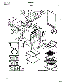 04 - Body parts for Frigidaire Range GGF355CFSA from AppliancePartsPros.com