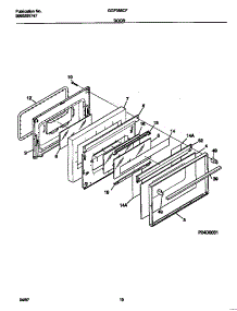 06 - Door parts for Frigidaire Range GGF355CFSA from AppliancePartsPros.com