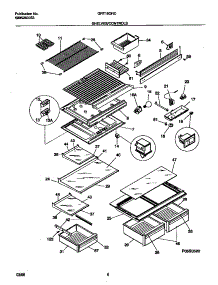04 - Shelves / Controls parts for Frigidaire Refrigerator GRT18QNCW2 from AppliancePartsPros.com