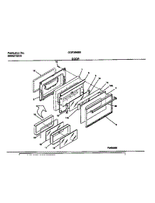 06 - Door parts for Frigidaire Range GGF356BBWC from AppliancePartsPros.com