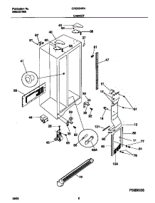 04 - Cabinet parts for Frigidaire Refrigerator GRS20HRHW1 from AppliancePartsPros.com