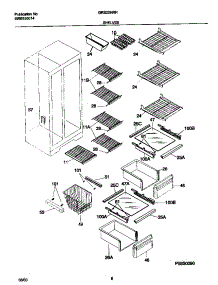 05 - Shelves parts for Frigidaire Refrigerator GRS20HRHD2 from AppliancePartsPros.com