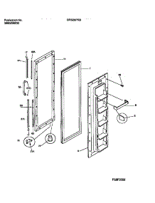 02 - Freezer Door Section parts for Frigidaire Refrigerator GRS20PRBD0 from AppliancePartsPros.com