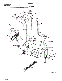 04 - Cabinet parts for Frigidaire Refrigerator GRS20HRHW2 from AppliancePartsPros.com