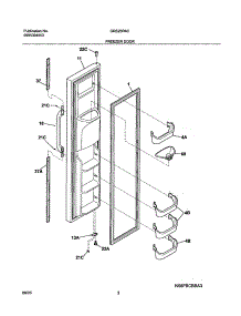 03 - Freezer Door parts for Gibson Refrigerator GRS23R4CW2 from AppliancePartsPros.com