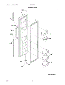 03 - Freezer Door parts for Gibson Refrigerator GRS23R4CW5 from AppliancePartsPros.com