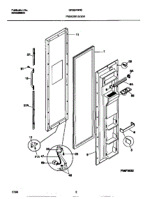 02 - Freezer Door parts for Frigidaire Refrigerator GRS24WNCW4 from AppliancePartsPros.com