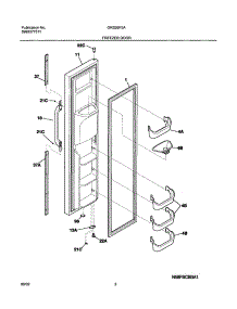 03 - Freezer Door parts for Gibson Refrigerator GRS26F5AW5 from AppliancePartsPros.com