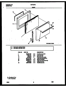 05 - Door parts for Frigidaire Range GEF300PADA from AppliancePartsPros.com