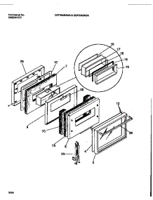 05 - Door parts for Frigidaire Range GEF354BAWA from AppliancePartsPros.com