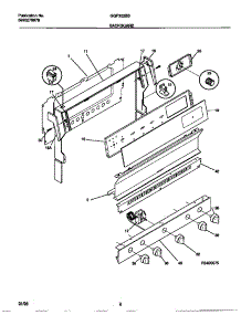 02 - Backguard parts for Frigidaire Range GGF322BBDE from AppliancePartsPros.com