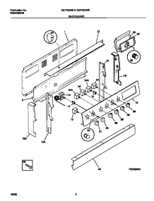 02 - Backguard parts for Frigidaire Range GEF322WBWB from AppliancePartsPros.com