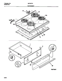 04 - Top / Drawer parts for Frigidaire Range GEF357CBTB from AppliancePartsPros.com