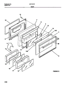 05 - Door parts for Frigidaire Range GEF357CBTB from AppliancePartsPros.com