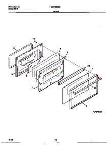 06 - Door parts for Frigidaire Range GGF322BBDE from AppliancePartsPros.com