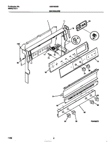 02 - Backguard parts for Frigidaire Range GGF350SBDB from AppliancePartsPros.com