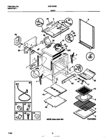 04 - Body parts for Frigidaire Range GGF350SBDB from AppliancePartsPros.com