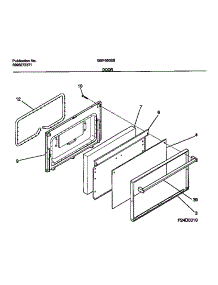 06 - Door parts for Frigidaire Range GGF350SBDB from AppliancePartsPros.com