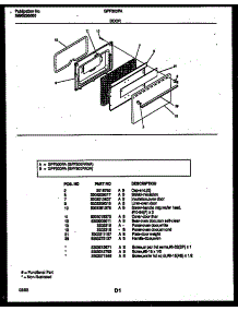 06 - Door Parts parts for Frigidaire Range GPF300PADA from AppliancePartsPros.com
