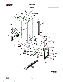 04 - Cabinet parts for Frigidaire Refrigerator GRS20HRHD0 from AppliancePartsPros.com
