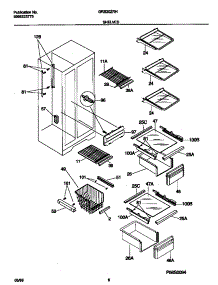 05 - Shelves parts for Frigidaire Refrigerator GRS20ZRHD0 from AppliancePartsPros.com