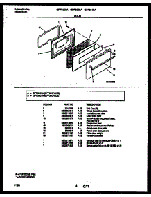 07 - Door Parts parts for Frigidaire Range GPF300PADB from AppliancePartsPros.com