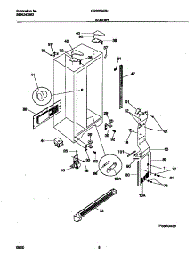 04 - Cabinet parts for Frigidaire Refrigerator GRS20HRHD4 from AppliancePartsPros.com