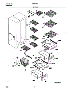 05 - Shelves parts for Frigidaire Refrigerator GRS20HRHD4 from AppliancePartsPros.com