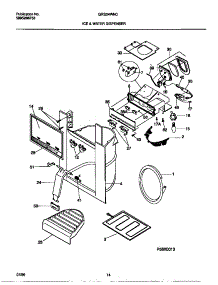08 - Ice & Water Dispenser parts for Frigidaire Refrigerator GRS24WNCD3 from AppliancePartsPros.com
