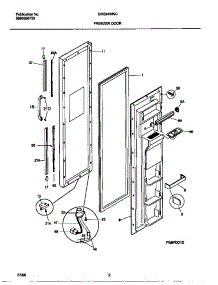02 - Freezer Door parts for Frigidaire Refrigerator GRS24WNCW3 from AppliancePartsPros.com