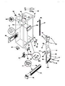 05 - Cabinet parts for Frigidaire Refrigerator GRS24WNCW1 from AppliancePartsPros.com