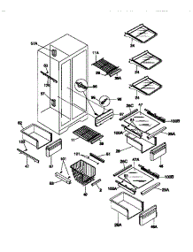 06 - Shelves parts for Frigidaire Refrigerator GRS24WNCW1 from AppliancePartsPros.com