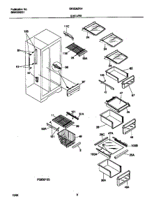 05 - Shelves parts for Frigidaire Refrigerator GRS26ZRHD2 from AppliancePartsPros.com