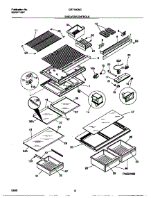04 - Shelves / Controls parts for Frigidaire Refrigerator GRT16QNCW0 from AppliancePartsPros.com