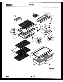 04 - Shelves And Supports parts for Frigidaire Refrigerator GRT17DHAW0 from AppliancePartsPros.com
