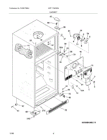 05 - Cabinet parts for Gibson Refrigerator GRT17G4BW9 from AppliancePartsPros.com