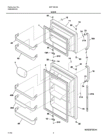 03 - Door parts for Gibson Refrigerator GRT18C6AW9 from AppliancePartsPros.com