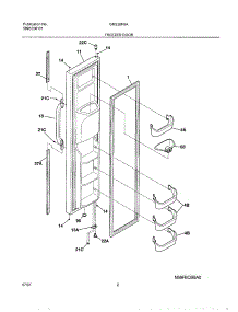 03 - Freezer Door parts for Gibson Refrigerator GRS26F5AW1 from AppliancePartsPros.com